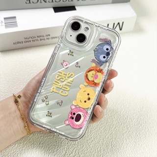 เคสโทรศัพท์มือถือ แบบใส กันกระแทก ลายการ์ตูนหมีพูห์ สําหรับ iphone 14 pro max 11 13 12 8 7 Plus XSMax X XR