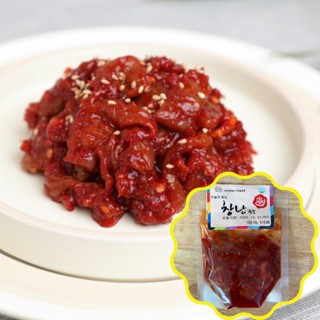 เครื่องเคียงเกาหลี ปลาเค็มหมัก seasoned pollack trip 120g 창난젓갈