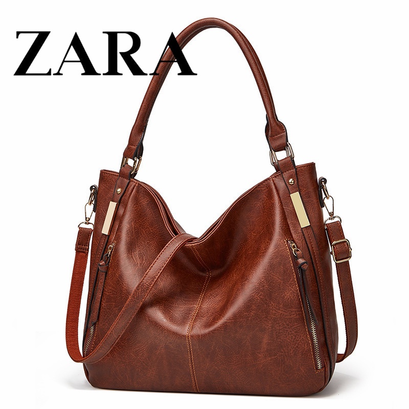 Zara กระเป๋าถือ หนังนิ่ม ทรงโท้ท ขนาดใหญ่ จุของได้เยอะ หรูหรา เข้ากับทุกการแต่งกาย แฟชั่นสําหรับสตรี