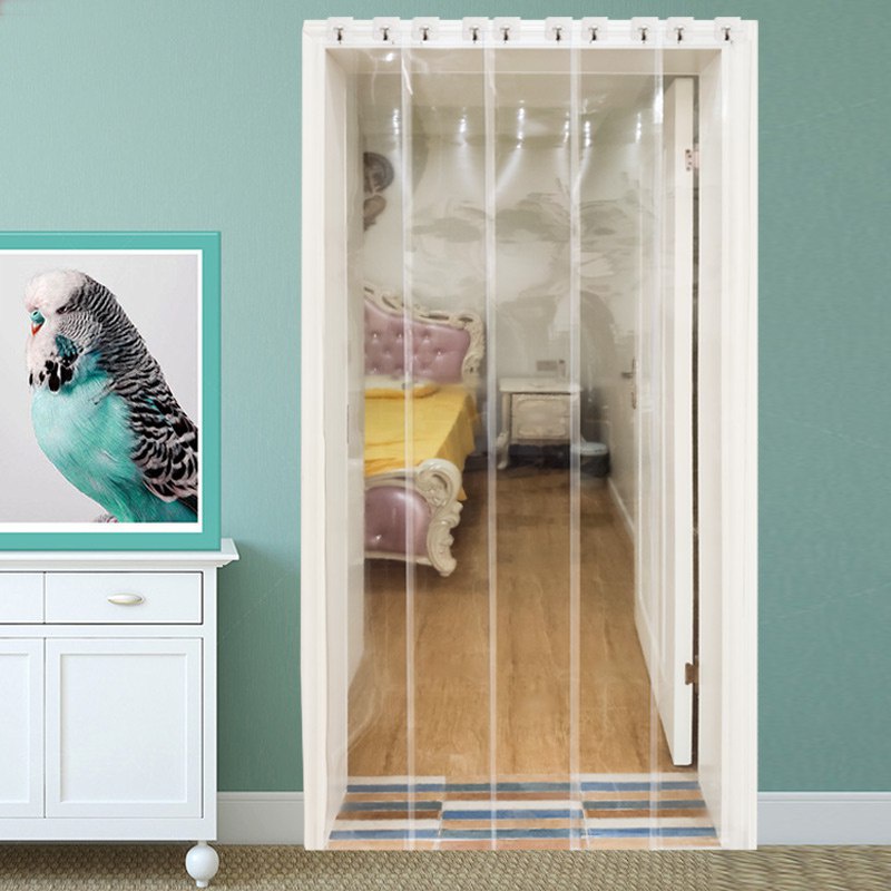 ม่านประตูพลาสติก PVC แบบใสสำหรับใช้ในบ้านม่านกั้นห้องแอร์ม่านฉนวนกันความร้อนกันยุงกันฝุ่นสำหรับห้องน