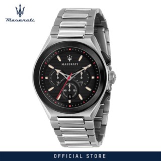 [2 Years Warranty] Maserati Triconic 43mm Silver Stainless Steel Chronograph Mens Quartz Watch R8873639002