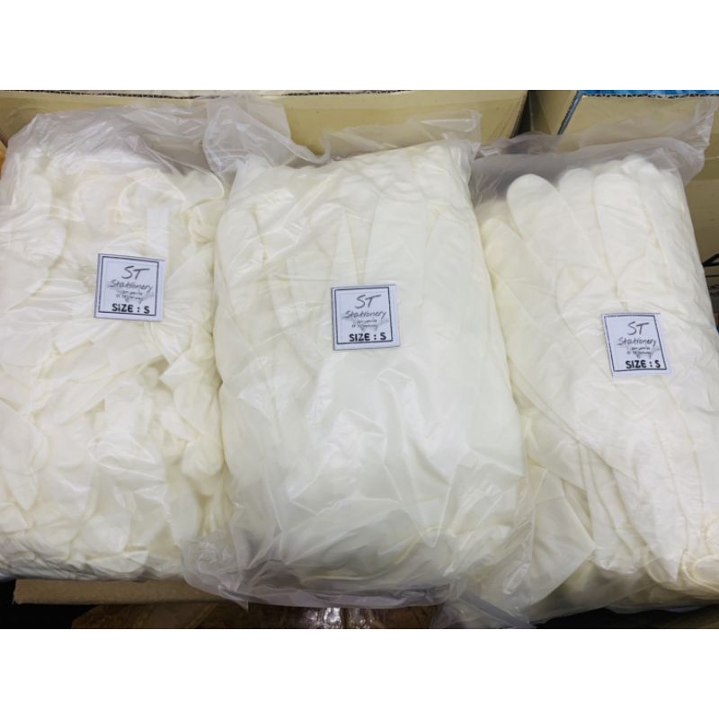 Medical Gloves & Masks 100 บาท ถุงมือยางสีขาว100ชิ้น ลาเท็กซ์/คลอลีน Health