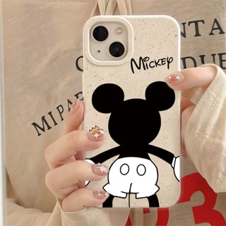 เคสโทรศัพท์มือถือ กันกระแทก ลายการ์ตูนมิกกี้เมาส์ สีขาว สําหรับ iphone 14 pro max 11 13 12 7 8 Plus X XR XSMax