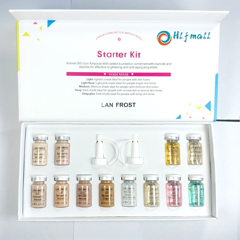 Hlfmall Glow Skin Cream Meso White Brightening Serum Natural Nude 10pcs/set 5ml BB Face