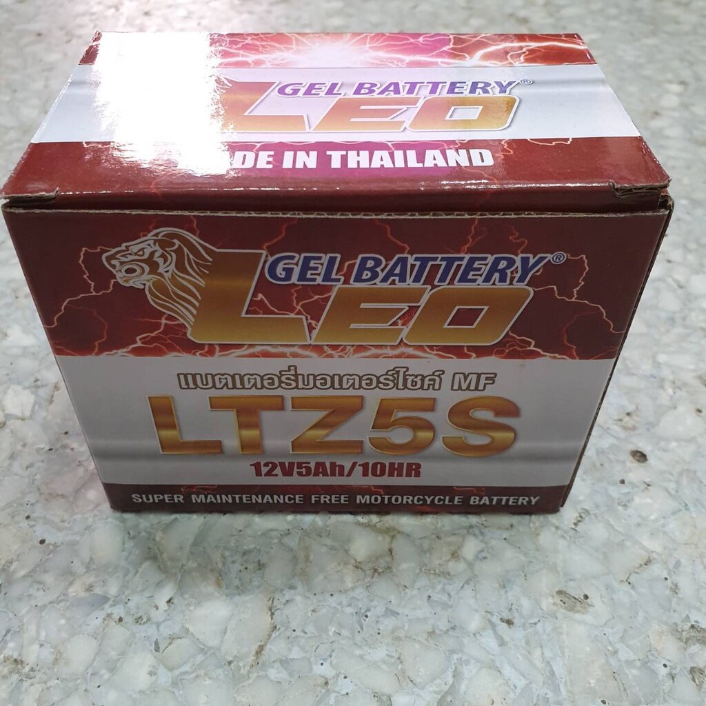 LEO แบตเตอรี่ 5A 12V เวฟ110i , เวฟ125 , สกูปปี้ , คลิ๊ก , ฟีโน่ แบตเตอรี่มอเตอร์ไซค์