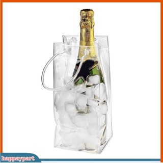 (happaypart) PVC Anti-leakage Transparent Refrigerated Champagne Red Wine Bottle Ice Tote Bag