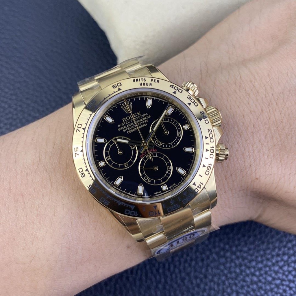 Clean rolex daytona automatic men's analog watch versatile diver's chrono 4130 movement 40mm