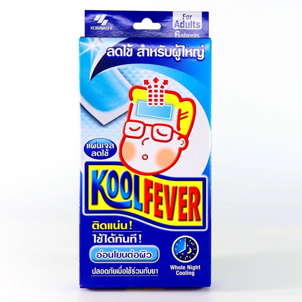 KOOLFEVER เจลลดไข้สำหรับผู้ใหญ่ 1x6 'S