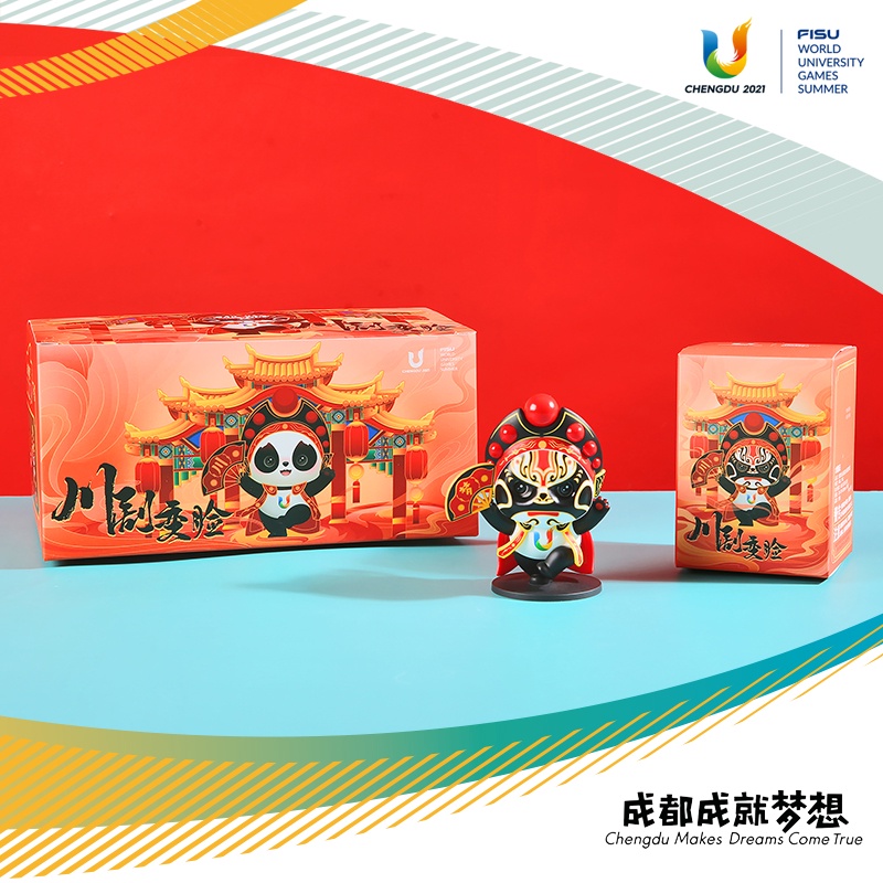 ✠❦✿Chengdu Universiade Official Flagship Store Rongbaochuan Drama Changing Face Blind Box Panda ของท
