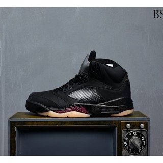 รองเท้าผ้าใบ DJ Khaled x N_ike Air Jordan 5 "Crimson Bliss" High Top AJ5 Jordan 5 Generation Joe 5 Gobang สไตล์เรโทร