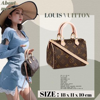 Louis Vuitton SPEEDY NANO/25 Pillow Bag LV Bag Womens กระเป๋าสะพายข้าง