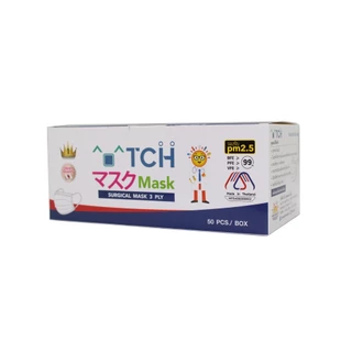 TCH MASK - Surgical Mask 3 Ply (50 pcs.) #White
