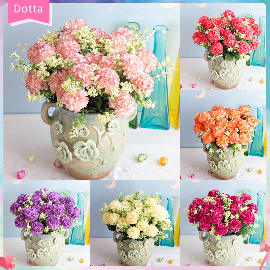 (dottam) ช่อดอกไฮเดรนเยียประดิษฐ์ 5 ดอก ติดทนนาน 1 ช่อ