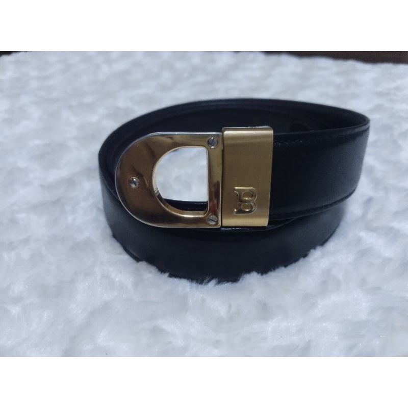เข็มขัดหนังแท้สีดำ bally
