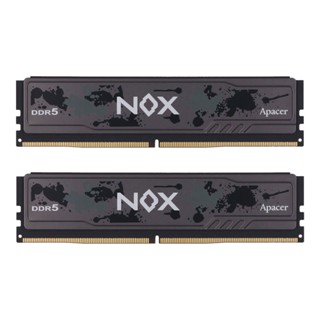 แรมสำหรับคอมพิวเตอร์ ^ 32GB (16GBx2) DDR5 5200MHz RAM (หน่วยความจำ) APACER NOX DDR5 (AH5U32G52C502MBAA)