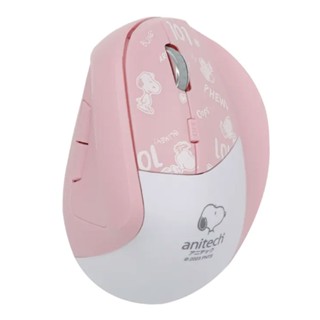 คีย์บอร์ด และเมาส์ \ WIRELESS MOUSE (เมาส์ไร้สาย) ANITECH X PEANUTS - SNP-W235-PI SNOOPY (PINK)