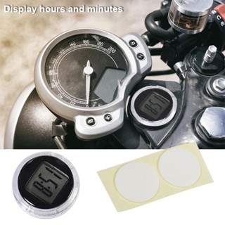 Motorcycle Digital Clock Mini Waterproof Motorcycle Bike Sticky Digital Display Clock Auto Stick-On Universal Car Access