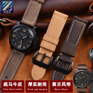 สายนาฬิกาข้อมือ สายหนังวัวแท้ 24 26 มม. สําหรับ Panerai Panerai Sea Crazy Horse PAM111 441