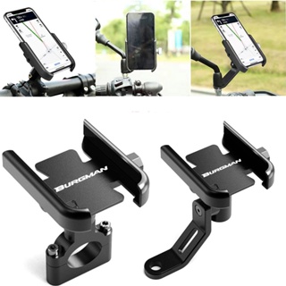 Motorcycle Mobile Phone Holder GPS Navigator Mirror Handlebar Bracket Accessories For Suzuki Burgman AN125 AN200 AN400 A