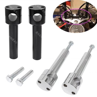 Motorcycle Accessories Handlebar Riser Clamp Mount Adaptor Kit Black Round 22/25mm CNC Aluminum For Harley Yamaha ATV Di