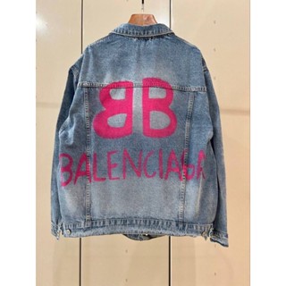 BALENCIAGA SPRAY DENIM JAXKET