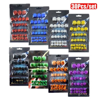 30Pcs/set Motorcycle Colored Nut Cover Modification Screw Cap Decoration Moto Scooters Electric Car Accessories 1.4/1.2/