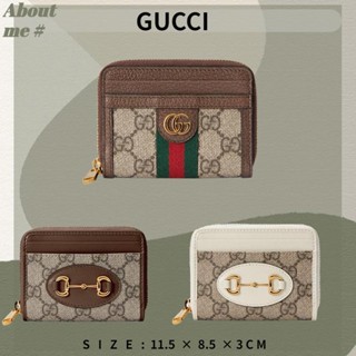 กุชชี่ Gucci Horsebit 1955 series กระเป๋าการ์ดกระเป๋าสตางค์สั้นกระเป๋าสตางค์ซิปกระเป๋าสตางค์ชายและหญิงเหมือนกัน