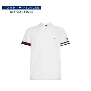 Tommy Hilfiger เสื้อโปโลผู้ชาย รุ่น MW0MW29528 YBR - สีขาว