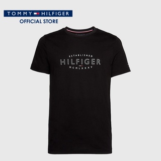 Tommy Hilfiger เสื้อยืดแขนสั้นผู้ชาย รุ่น MW0MW30034 BDS - สีดำ