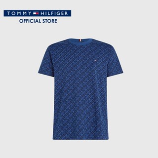 Tommy Hilfiger เสื้อยืดแขนสั้นผู้ชาย รุ่น MW0MW30056 0GY - สีน้ำเงิน