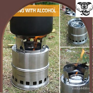 Camp Fire Stove Wood Gas Survival Stove เตาชีวมวล เตาสนามเดินป่า สแตนเลส พกพาสะดวก เตาสนาม เตาถ่าน เตาเดินป่า สำหรับ 4-6