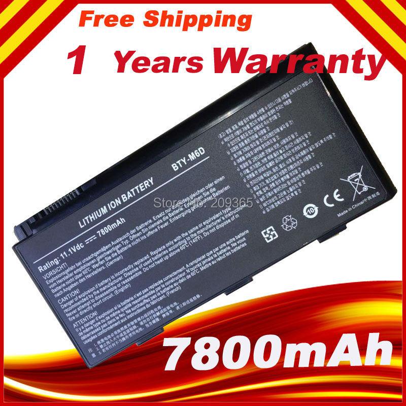 ใหม่ BTY-M6D แบตเตอรี่แล็ปท็อปสำหรับ MSI GT60 GT70 GX780R GX680 GT680R GT780R GT660R GT663R GX660