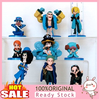 CH 9Pcs/Set Anime Cartoon Cute Blue One Piece Model Toys Ornaments Home Decoration