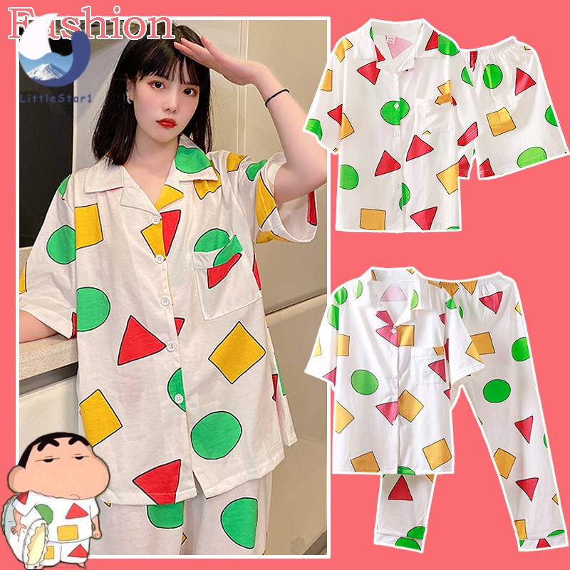 พร้อมส่ง ชุดนอน ชินจัง ผ้านิ่มใส่นอนสบาย Women's pajamas【LittleStar1】
