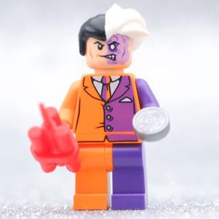 LEGO Two-Face Orange Purple Suit Hero DC  - LEGO เลโก้ มินิฟิกเกอร์ ตัวต่อ ของเล่น