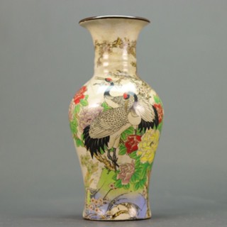 ✽✤✈Great Qing Emperor Qianlong Imitation Pastel Fushou Picture Vase Antique Porcelain Ancient Art Folk Home Decoration