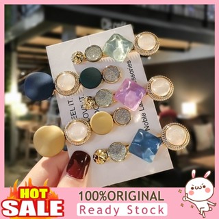 [B_398] Fashion Women Girls Round Square Barrette Hair Bangs Accessory Gift