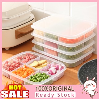 [B_398] Food Storage Box Large Capacity Eco-friendly Food Grade Fresh-keeping Transparent PP Material Fridge Food Container Divided Serving Tray Home Supplies