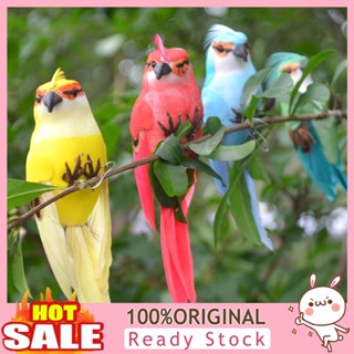 [B_398] Imitation Bird Hand-crafted Realistic Appearance 3D Embedded Eyes Feathers Garden Decoration Vivid Fake Foam Animal Simulation Parrot for Garden