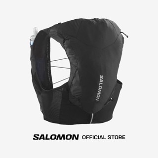 SALOMON ADV SKIN 12 WITH FLASKS กระเป๋า กระเป๋าใส่น้ำ สำหรับวิ่งเทรล ความจุ 12 ลิตร UNISEX