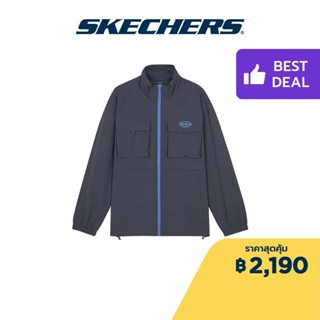 Skechers สเก็ตเชอร์ส เสื้อแจ็คเก็ต ผู้ชาย Logo Play Collection Jacket - L223M111