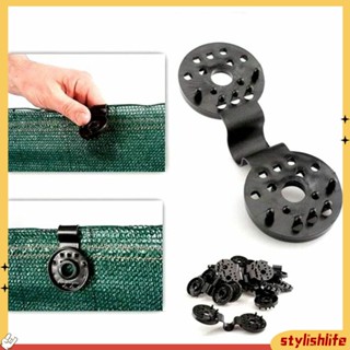 {stylishlife} 50Pcs Greenhouse Shading Net Fence Garden Plant Sunshade Mesh Clip Fixing Button