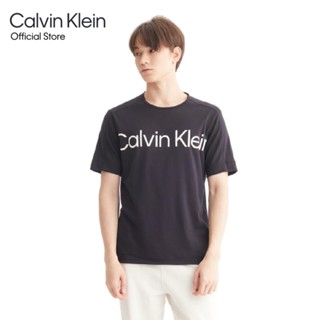 CALVIN KLEIN เสื้อยืดผู้ชายทรง Regular  รุ่น 4MS3K102 001 - สีดำ