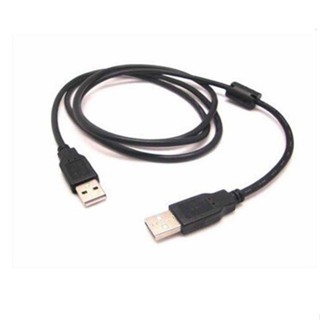 สายเคเบิล USB ตัวผู้ เป็นตัวผู้ 2.0 ความเร็วสูง 1.5 เมตร สีดํา แกนทองแดง