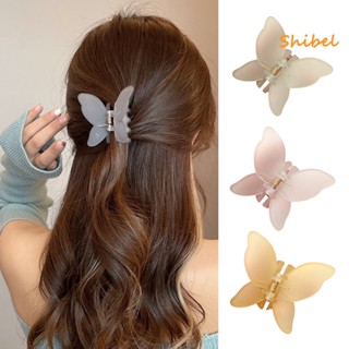 HOT_ กิ๊บติดผมผู้หญิงรูปผีเสื้อ Solid Double Anti-SLIP Hair Fixation Ponytail CLIP Lady ผมยืดหยุ่น Gripper