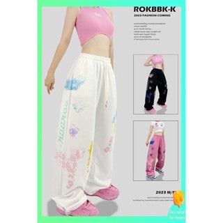 เอี๊ยมยีนส์ เอี๊ยมยีนส์ขายาว ROKBBK-K/Buhan Jazz Dance เสื้อกล้ามยืดหยุ่นสีชมพูโชว์สะดือกางเกงแจ๊สผู้หญิงฮิปฮอปแบบสั้นรัดรูป