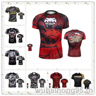 Ufc เสื้อยืดแขนสั้น พิมพ์ลายมวยไทย☽✠™เสื้อกีฬามวย MMA แบบแห้งเร็ว สําหรับออกกําลังกาย