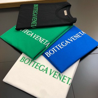 Bottega Veneta เสื้อยืดคอกลม แขนสั้น ผ้าฝ้าย สามสี สีเขียว สําหรับผู้ชาย และผู้หญิง