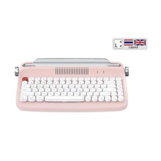 คีย์บอร์ดบลูทูธ ACTTO RETRO B303-PK สีชมพู/ขาว