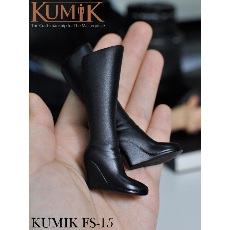 ❤❤❤🔥🔥🔥1/6 Scale KUMIK FS-15 Female Shoes Boots Black Fit 12'' Action Figure Body Toys